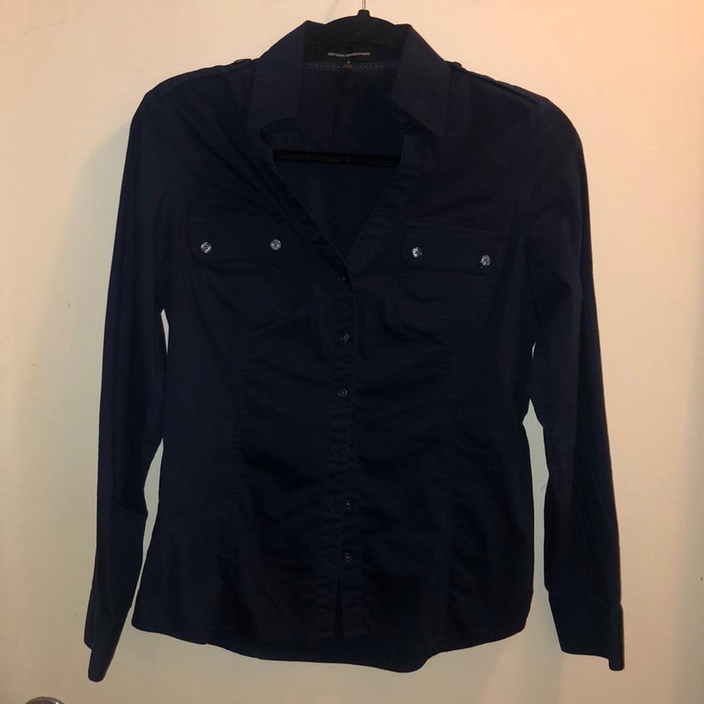 Navy Blue Button Down